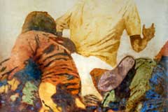 200 x 200 cm - Oil on Plaster on Canvas - Öl auf Putz auf Leinwand