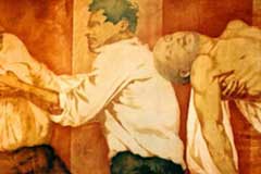 100 x 500 cm - Oil on Plaster on Canvas on Wall - Öl auf Putz auf Leinwand auf Mauer